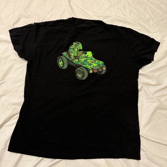 Gorillaz Geep Shirt Mens Large Black Dune Buggy Camo Album Cover - Picture 1 of 4